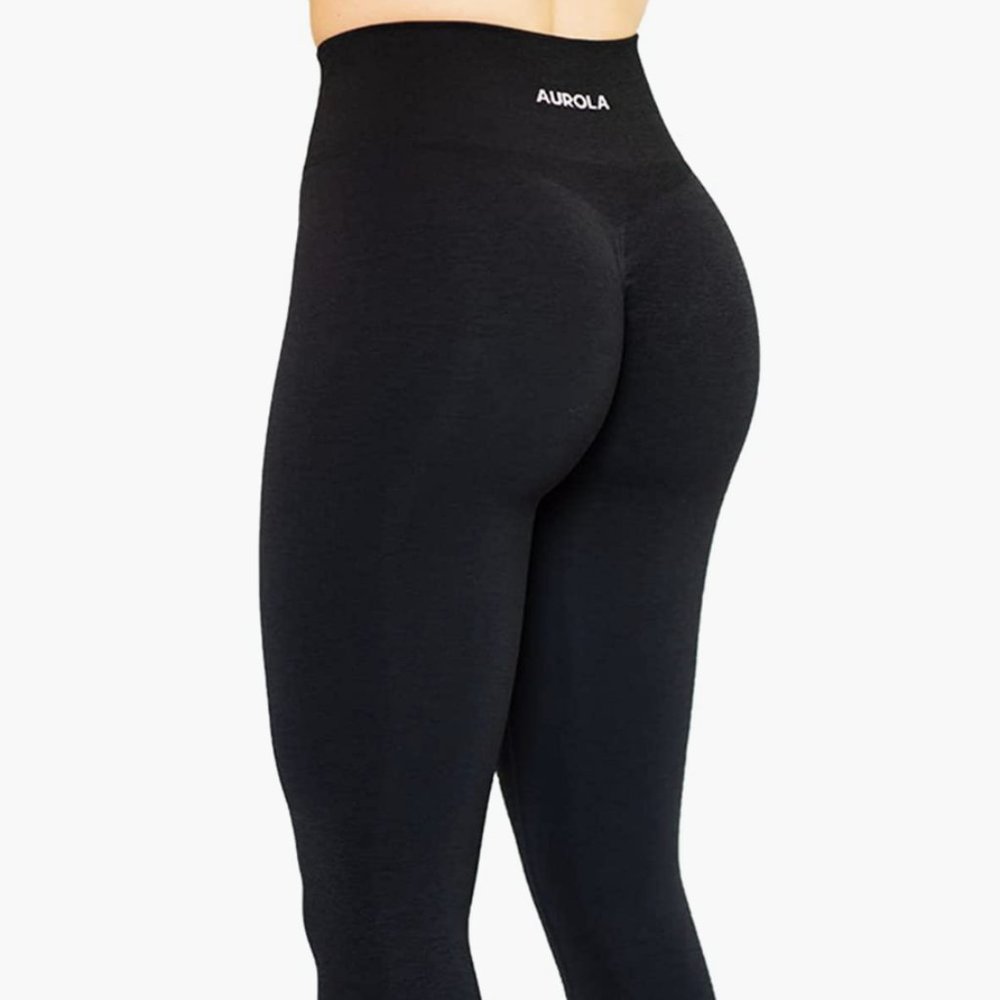 AUROLA Intensify Seamless Scrunch Tights - Black - Size L